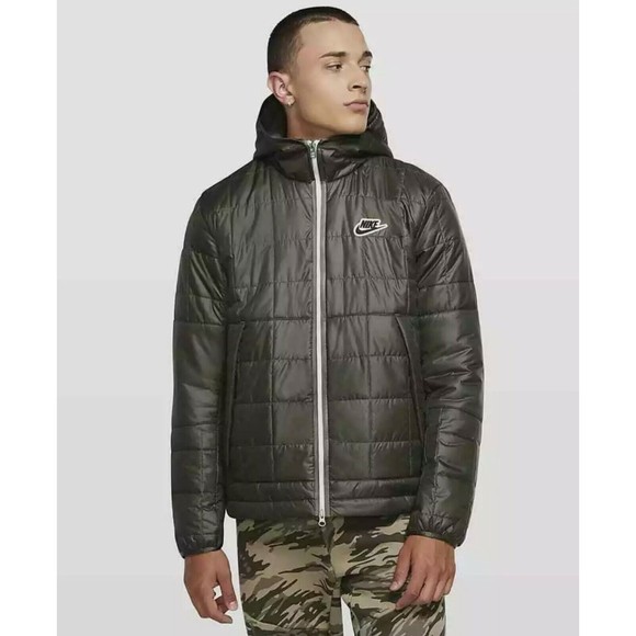 Nike Sportswear Synthetic Fill Fleece Jacket Olive CU4422 380 Men Extra Small XS - Picture 1 of 10